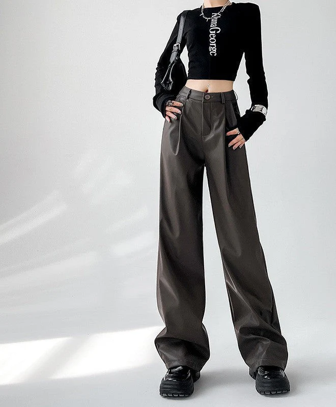 Women’s High-Waist Wide-Leg Pants – Japanese & Korean Loose Casual Trousers FD - Image 9
