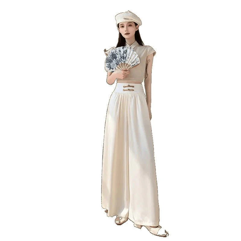 Women’s High-Waist Wide Leg Suit Pants – Sweet & Fresh Street Hipster Style | Summer 2025 Bow Accent - Image 5