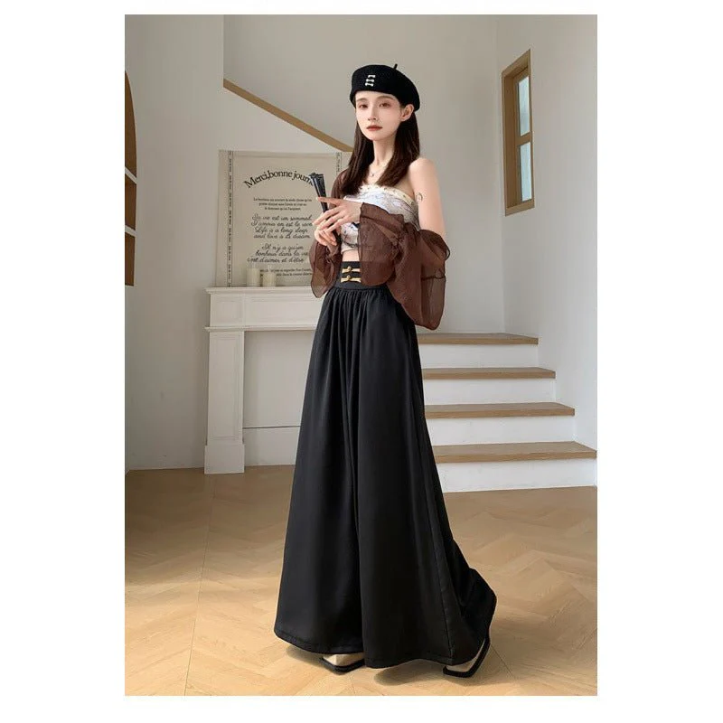 Women’s High-Waist Wide Leg Suit Pants – Sweet & Fresh Street Hipster Style | Summer 2025 Bow Accent - Image 6