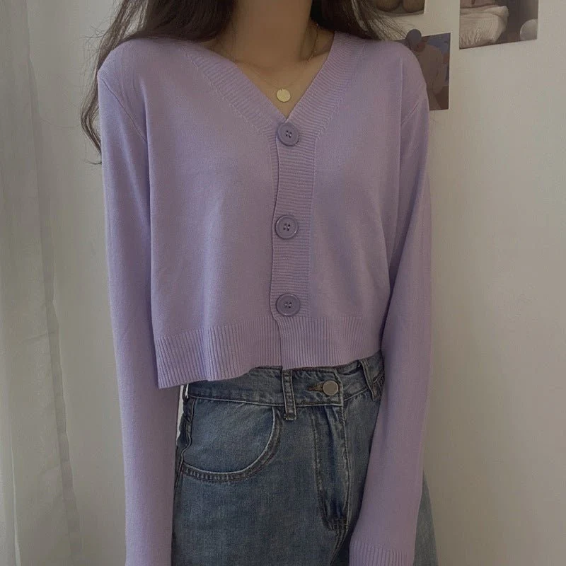 Women’s Loose-Fit V-Neck Cardigan – Elegant Commuter Style, Autumn 2025 - Image 12