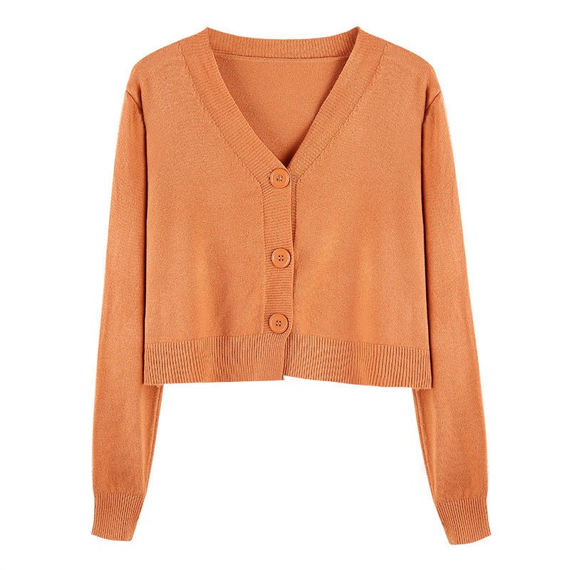 Women’s Loose-Fit V-Neck Cardigan – Elegant Commuter Style, Autumn 2025  FD - Image 3