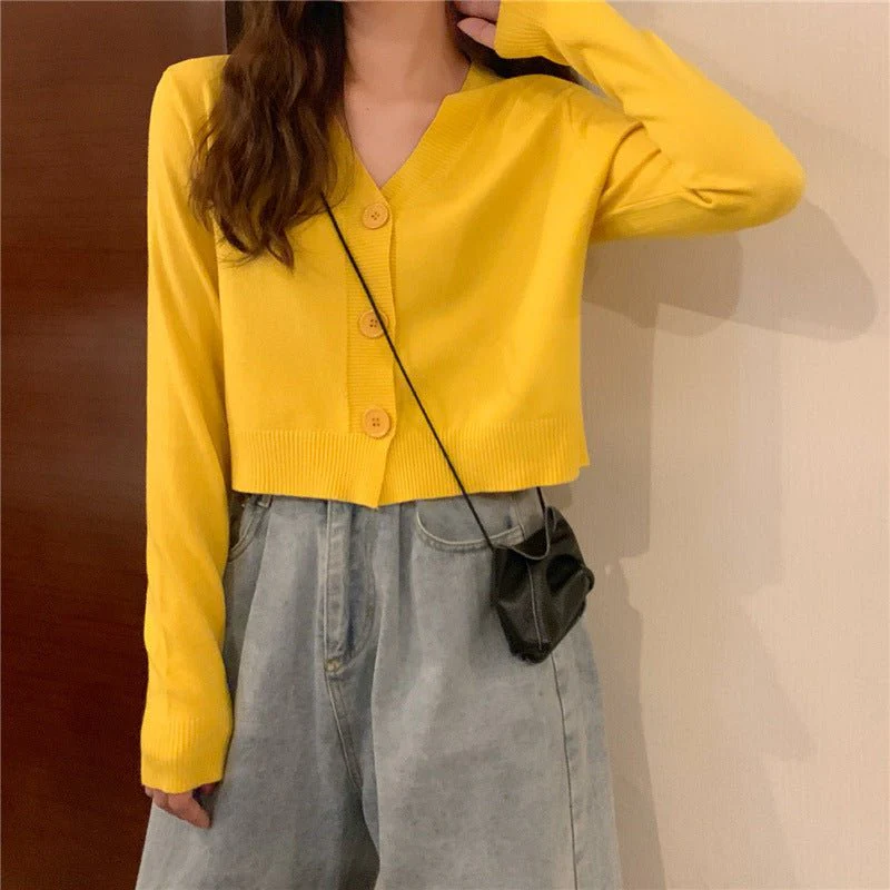 Women’s Loose-Fit V-Neck Cardigan – Elegant Commuter Style, Autumn 2025  FD - Image 7