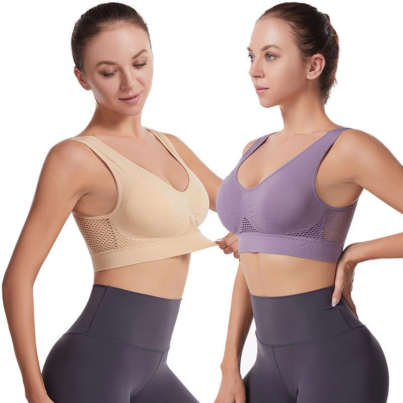 Women’s Seamless Sports Bra – Breathable, Shockproof, Moisture-Wicking, Full Cup, No Steel Ring FD - Image 3