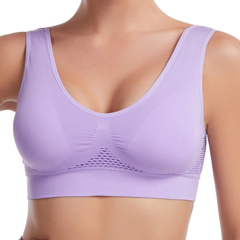 Women’s Seamless Sports Bra – Breathable, Shockproof, Moisture-Wicking, Full Cup, No Steel Ring FD - Image 9