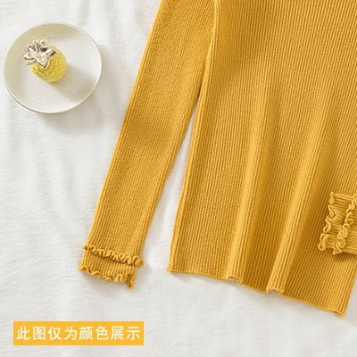 Women’s Semi-Turtleneck Core-Spun Yarn Sweater – Slim Fit Elegant Pullover FD - Image 9