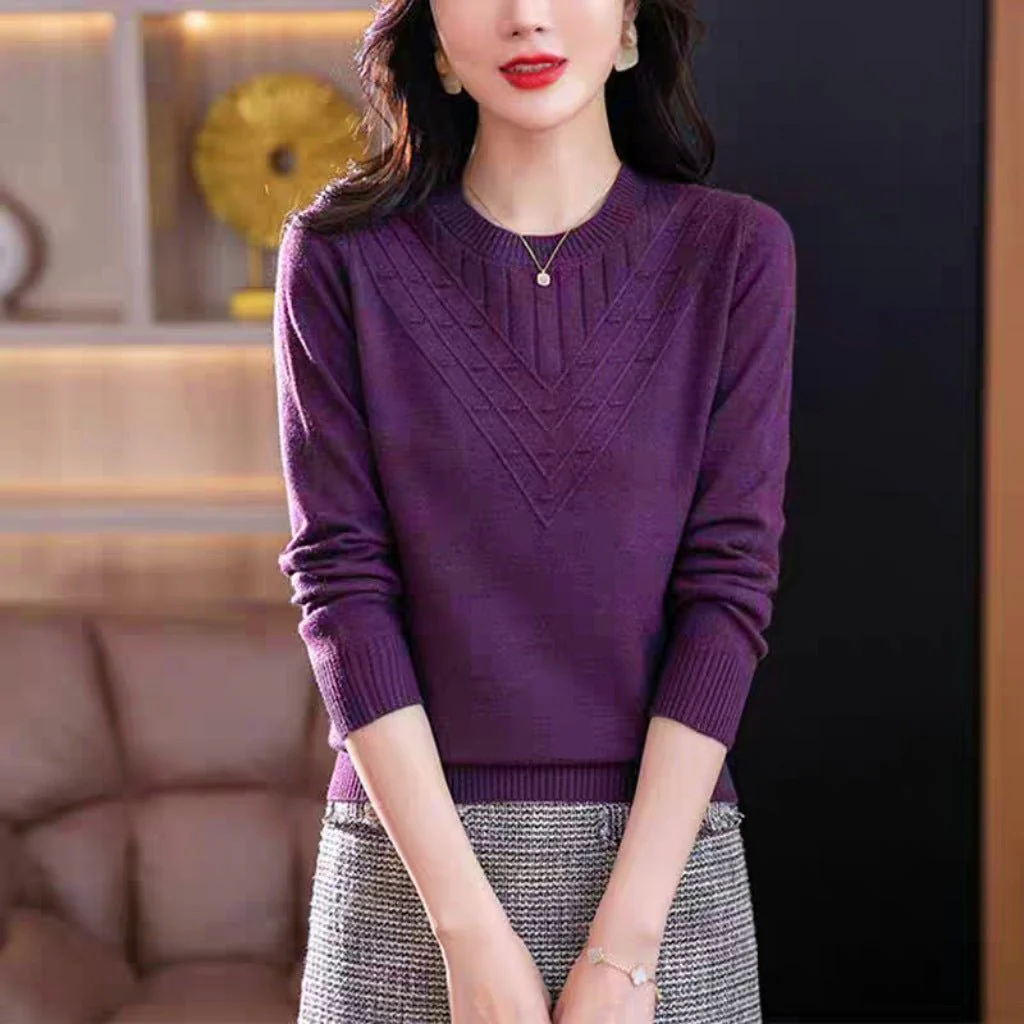 Women’s Semi-Turtleneck Pullover Sweater – Elegant Autumn 2025, Slim & Comfortable Knit - Image 11