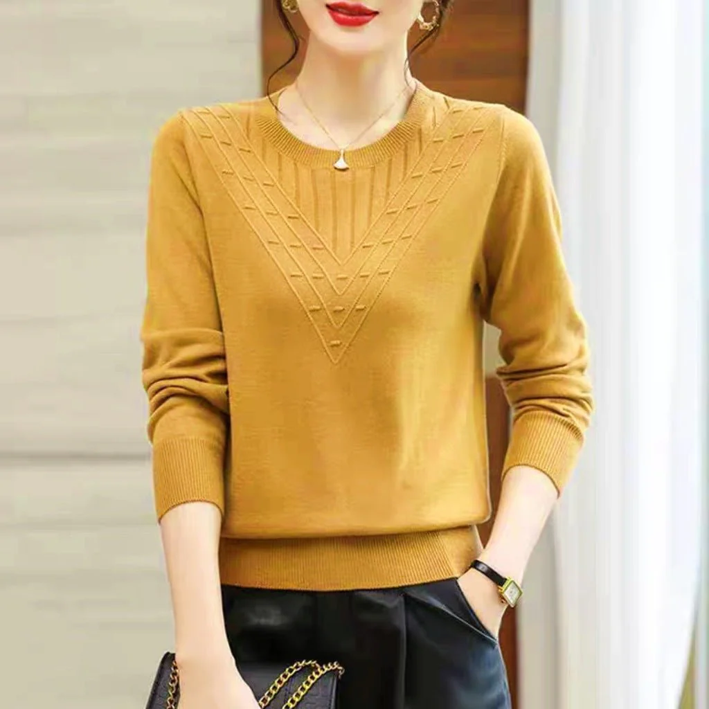 Women’s Semi-Turtleneck Pullover Sweater – Elegant Autumn 2025, Slim & Comfortable Knit - Image 12