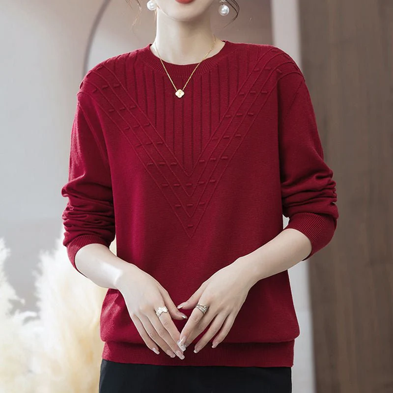 Women’s Semi-Turtleneck Pullover Sweater – Elegant Autumn 2025, Slim & Comfortable Knit - Image 4