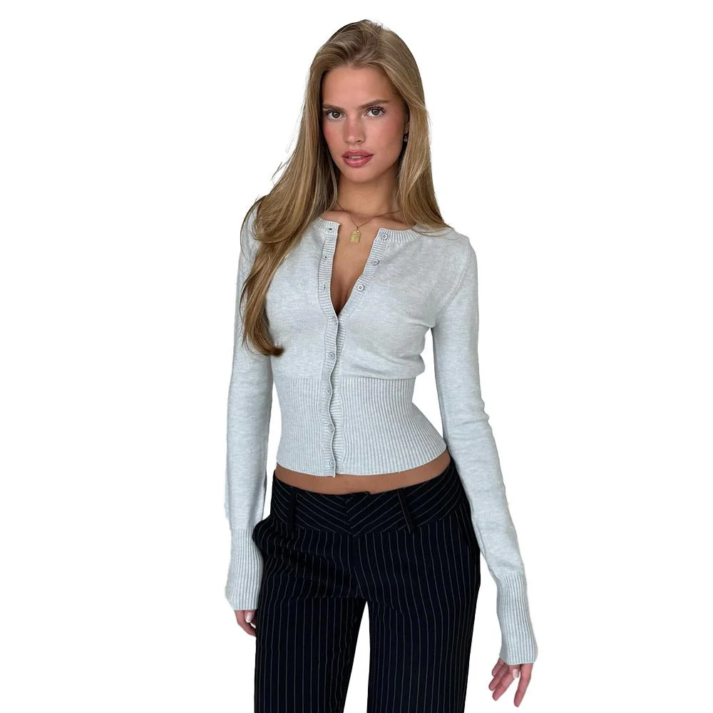 Women’s Slim Fit Button-Up Cardigan | Lightweight Viscose Knit Sweater | Long Sleeve Casual Top | Autumn 2025 FD - Image 5