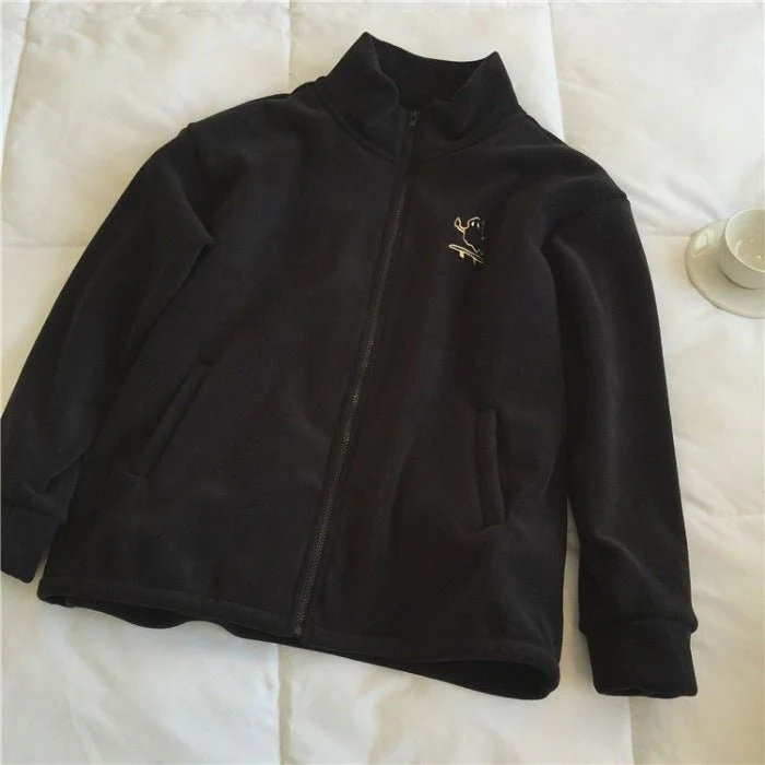 Women’s Zipper Cardigan – Japanese & Korean Casual Style, Autumn 2025, Long Sleeve High Collar Fleece/Sweater FD - Image 8