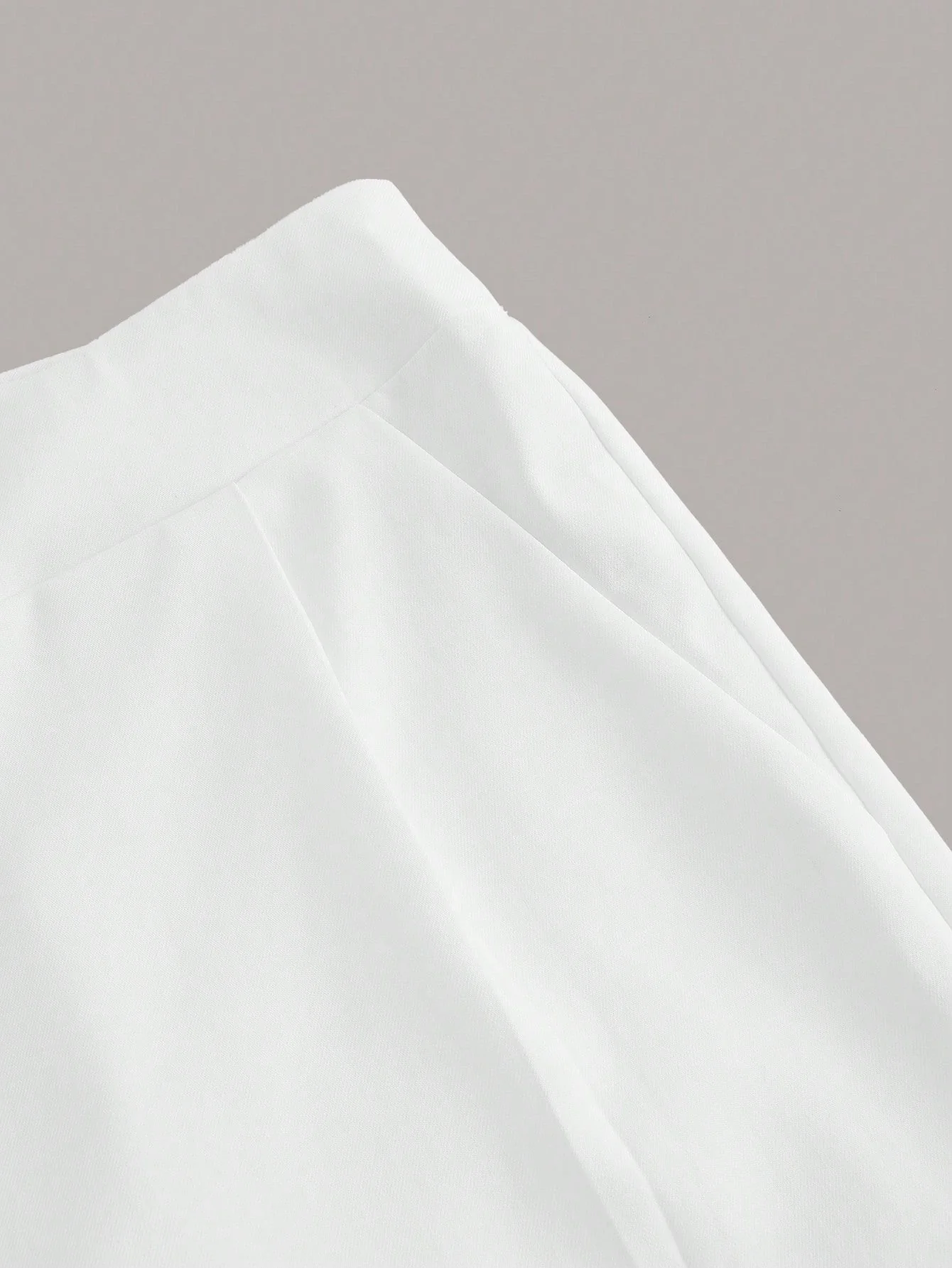 Women's Casual Solid Color Cone-Shaped Long White Pants,Ladies Spring/Fall Casual Pocket,Zipper Natural Cargo Pants Cropped White Regular Fit Women Pants,Casual Daily Wear - Image 7