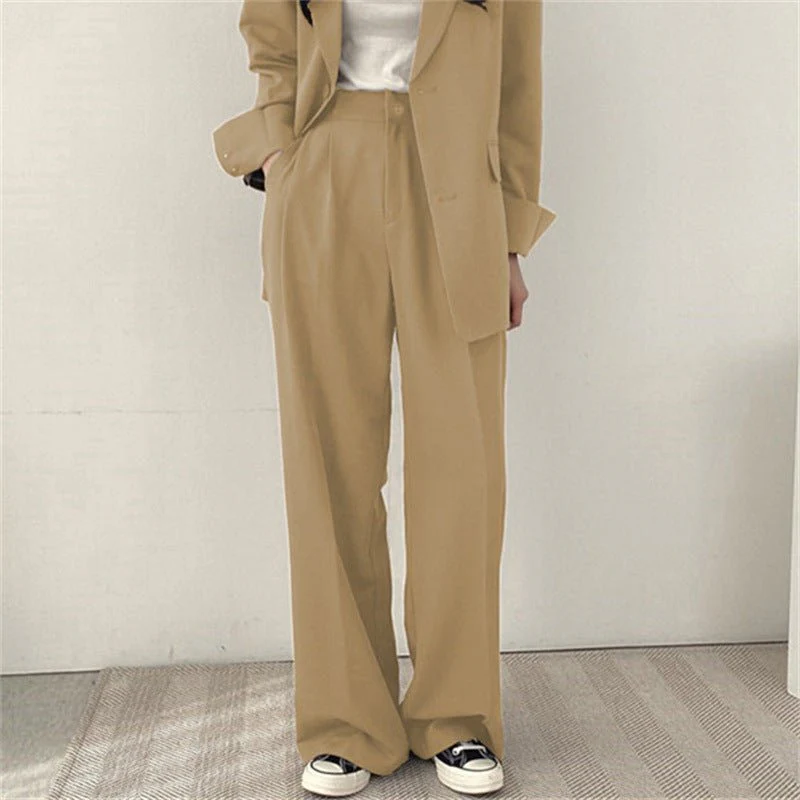 Women's casual trousers new straight drape wide-leg trousers - Image 10
