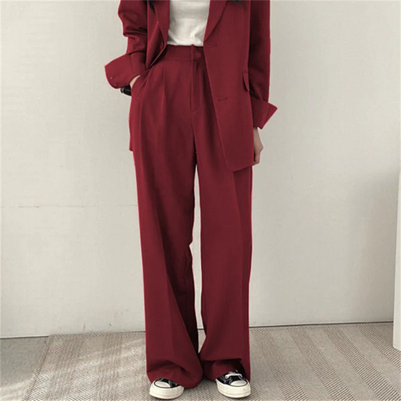 Women's casual trousers new straight drape wide-leg trousers - Image 11
