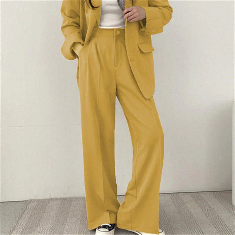 Women's casual trousers new straight drape wide-leg trousers - Image 13