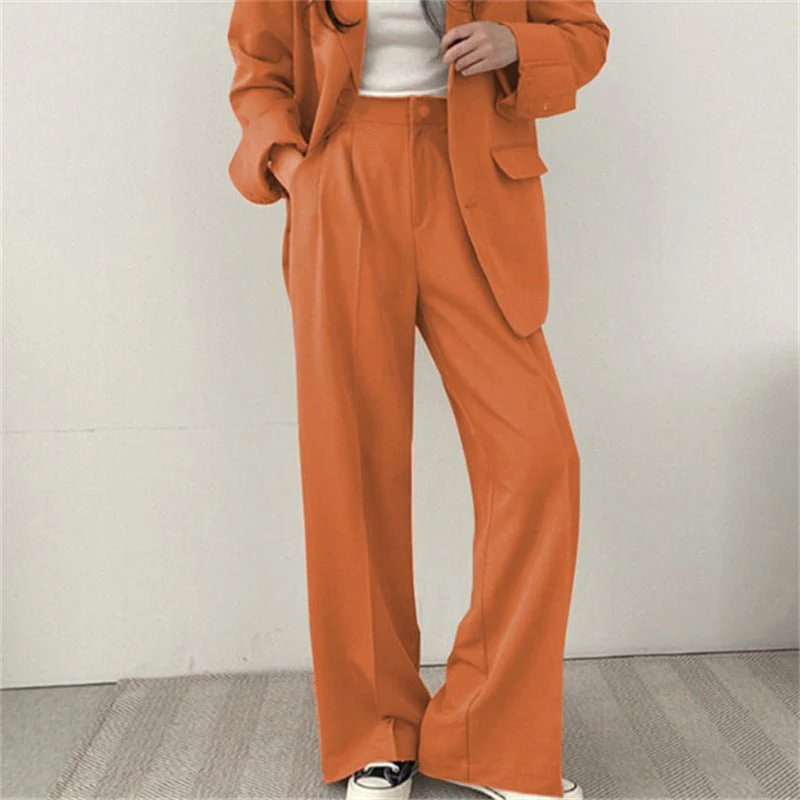 Women's casual trousers new straight drape wide-leg trousers - Image 14