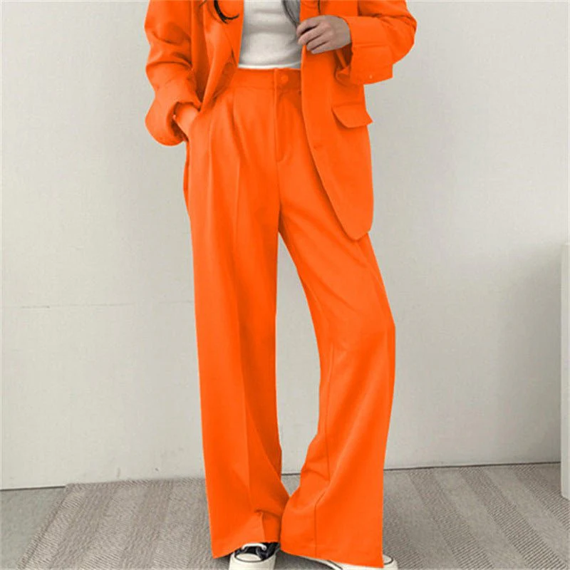 Women's casual trousers new straight drape wide-leg trousers - Image 15