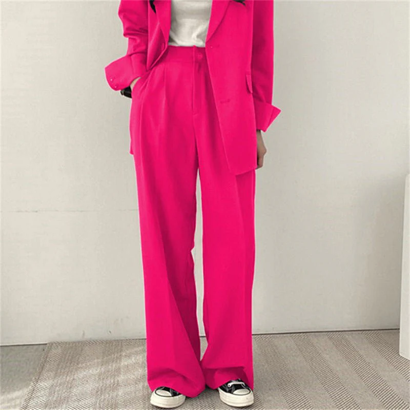 Women's casual trousers new straight drape wide-leg trousers - Image 19