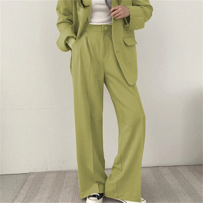 Women's casual trousers new straight drape wide-leg trousers - Image 20