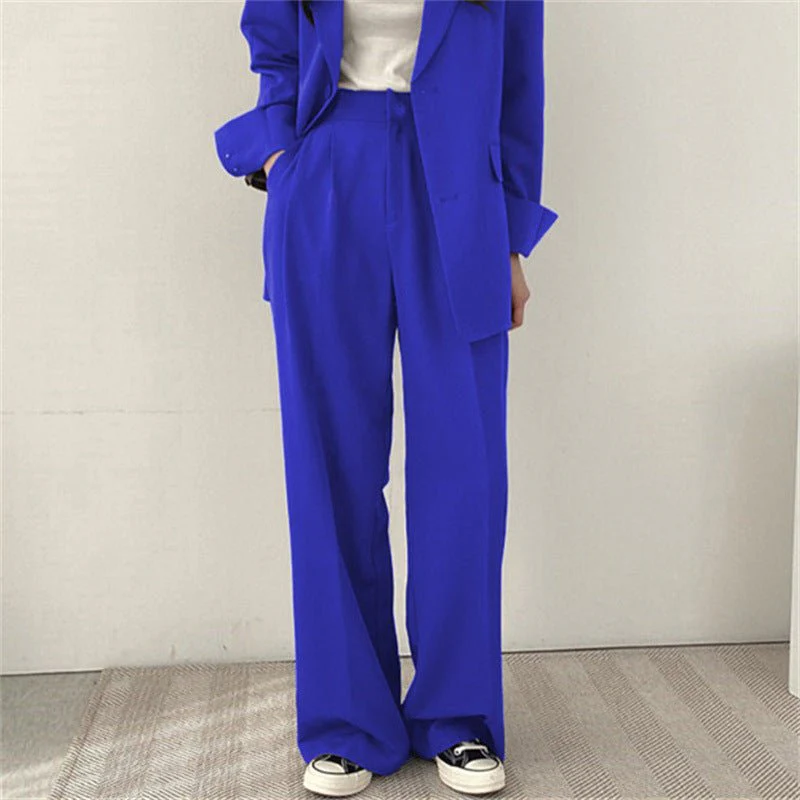 Women's casual trousers new straight drape wide-leg trousers - Image 27