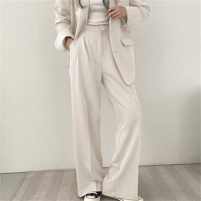 Women's casual trousers new straight drape wide-leg trousers - Image 4