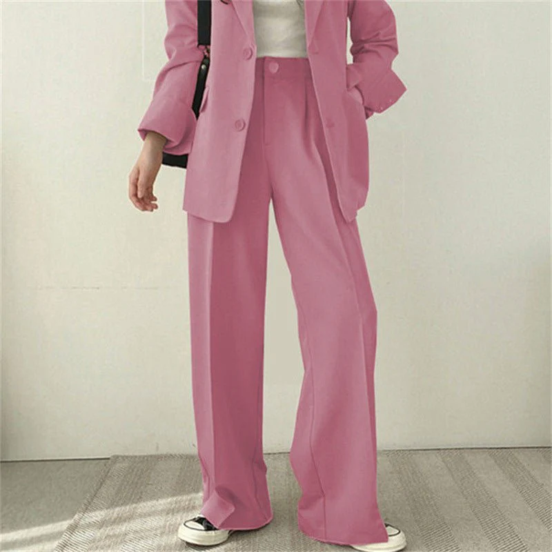 Women's casual trousers new straight drape wide-leg trousers - Image 8