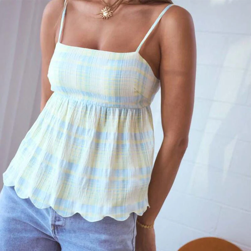 women's clothing 2025 summer an and n vacation lace camisole small vest backless pullover top - Image 6