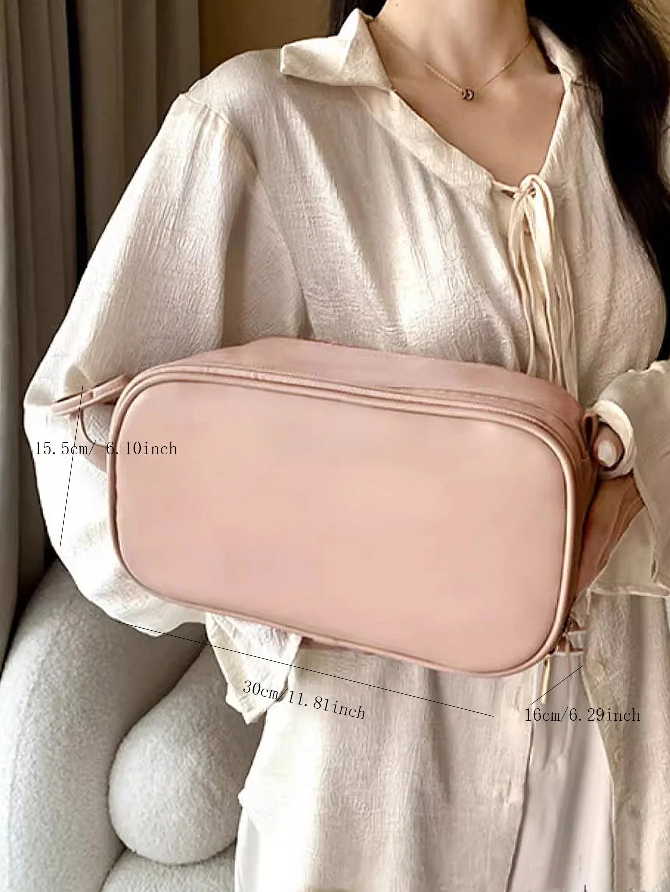 Women's Cosmetic Bag With Large Capacity Portable Handheld Travel Toiletry Organizer makeup brushes storage FD - Image 9