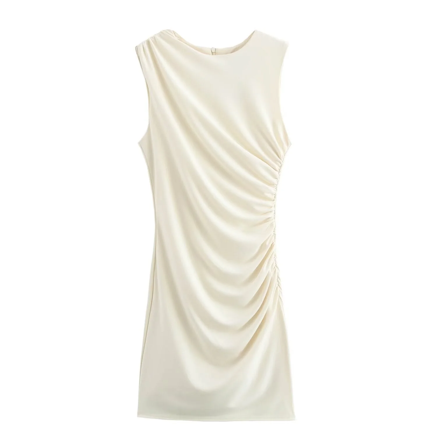 Women's Pleated Short Dress - European Style A-Line Dress - Image 4