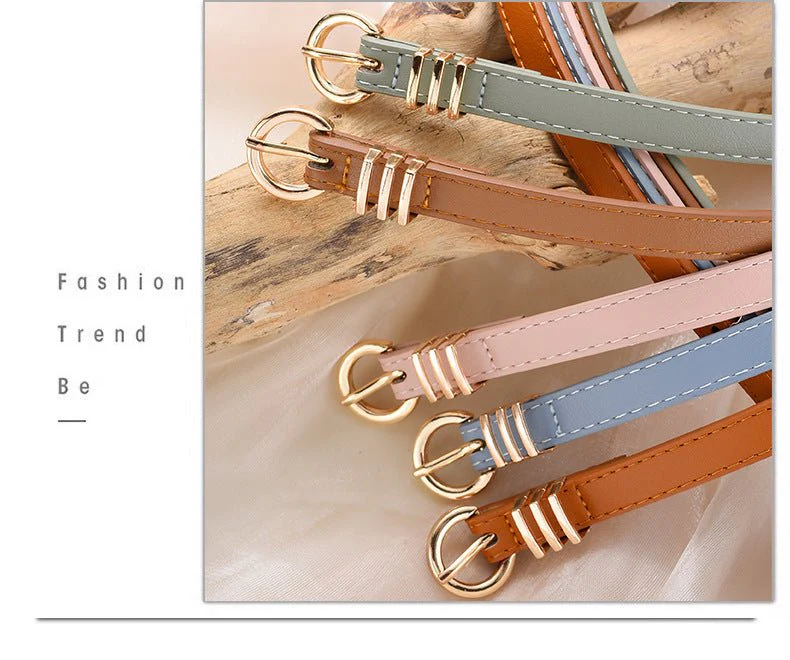 Women's PU leather belt spring and summer Korean version leisure ins style trend fashion personality all-match skirt suit pants belt - Image 22