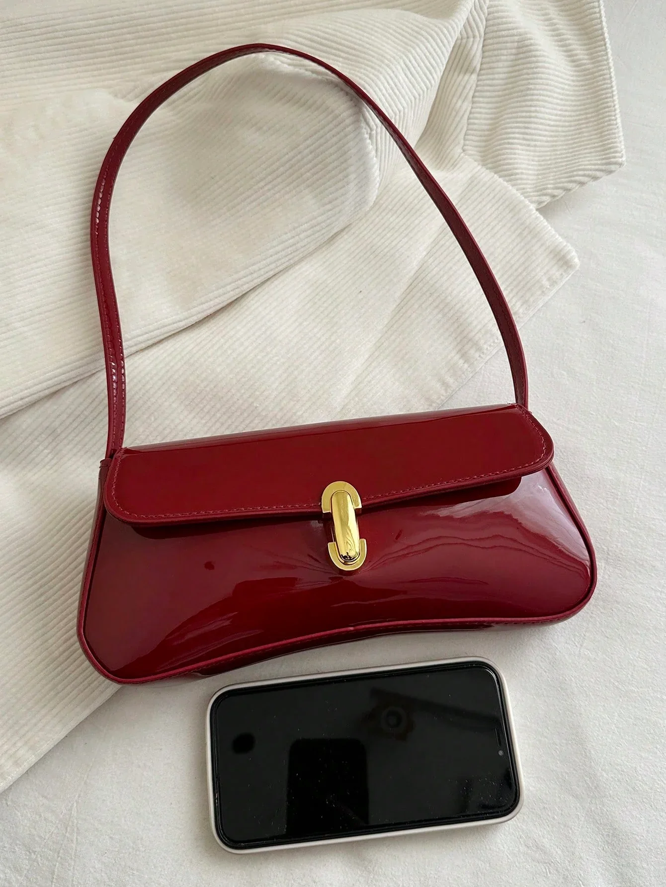 Women's Retro Faux Leather Flap Underarm Shoulder Bag, Suitable For Dates, Outings, Parties And Other Occasions FD - Image 13