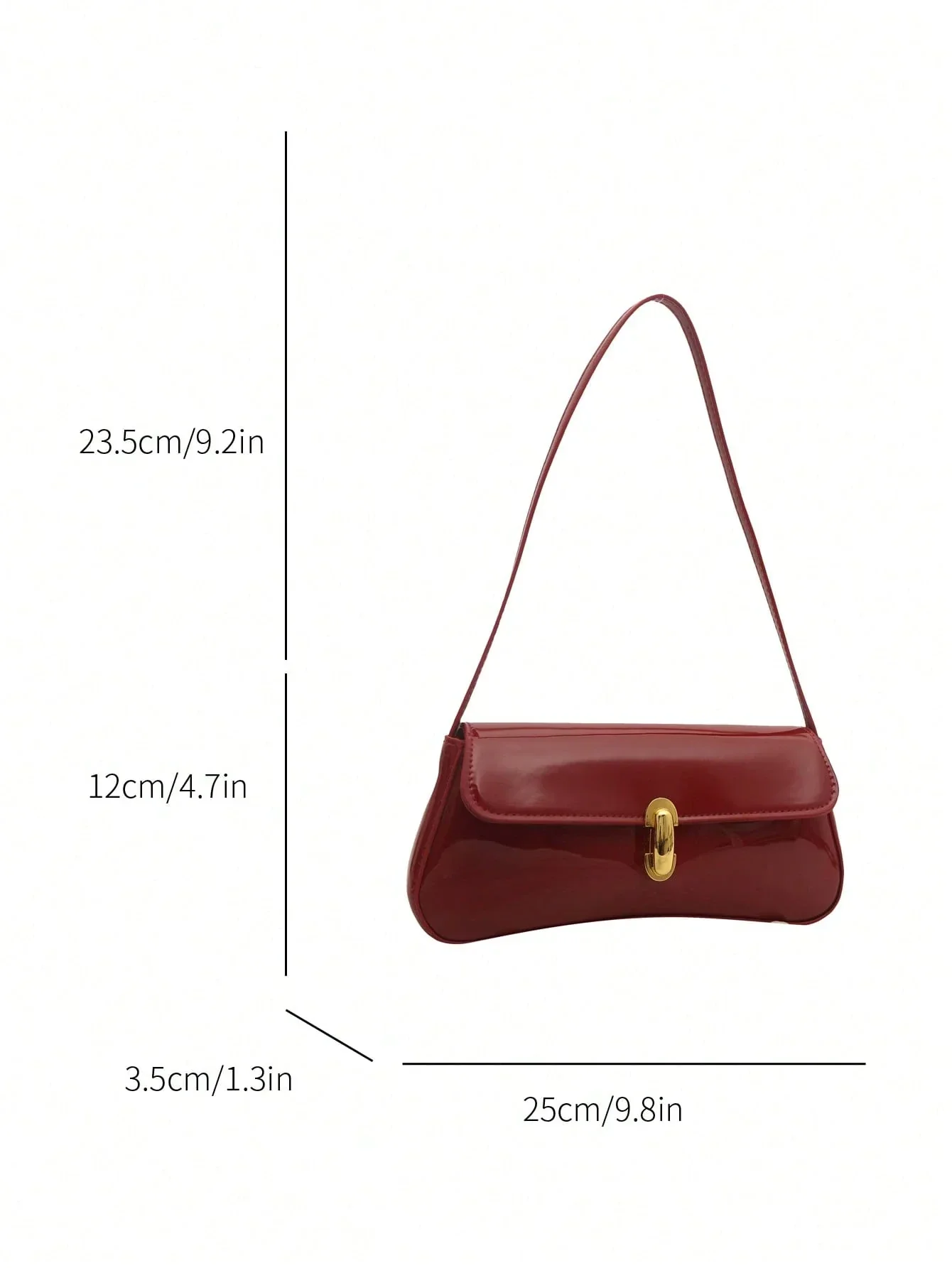 Women's Retro Faux Leather Flap Underarm Shoulder Bag, Suitable For Dates, Outings, Parties And Other Occasions FD - Image 15