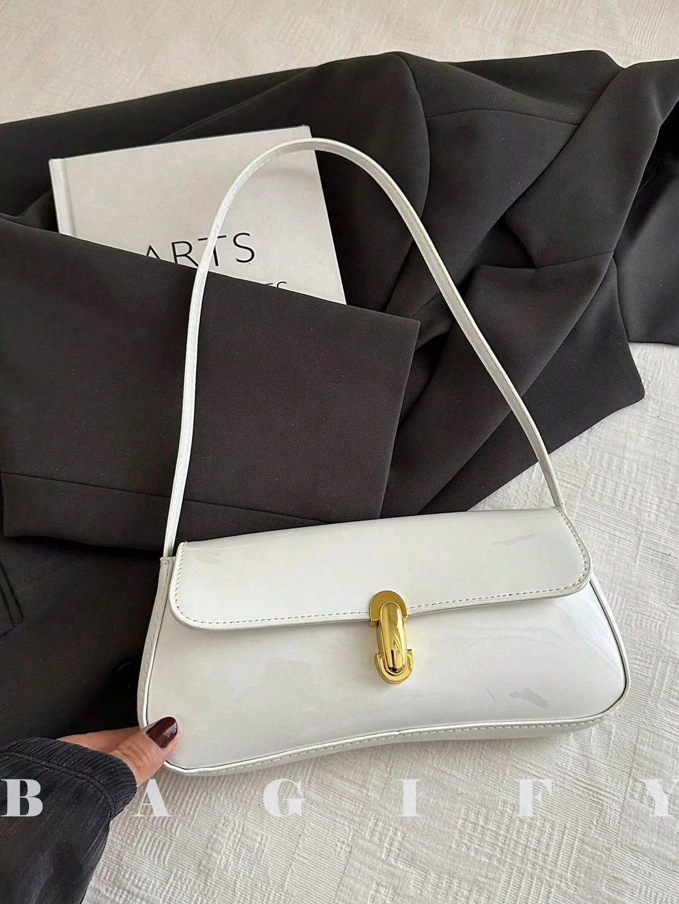 Women's Retro Faux Leather Flap Underarm Shoulder Bag, Suitable For Dates, Outings, Parties And Other Occasions FD - Image 5