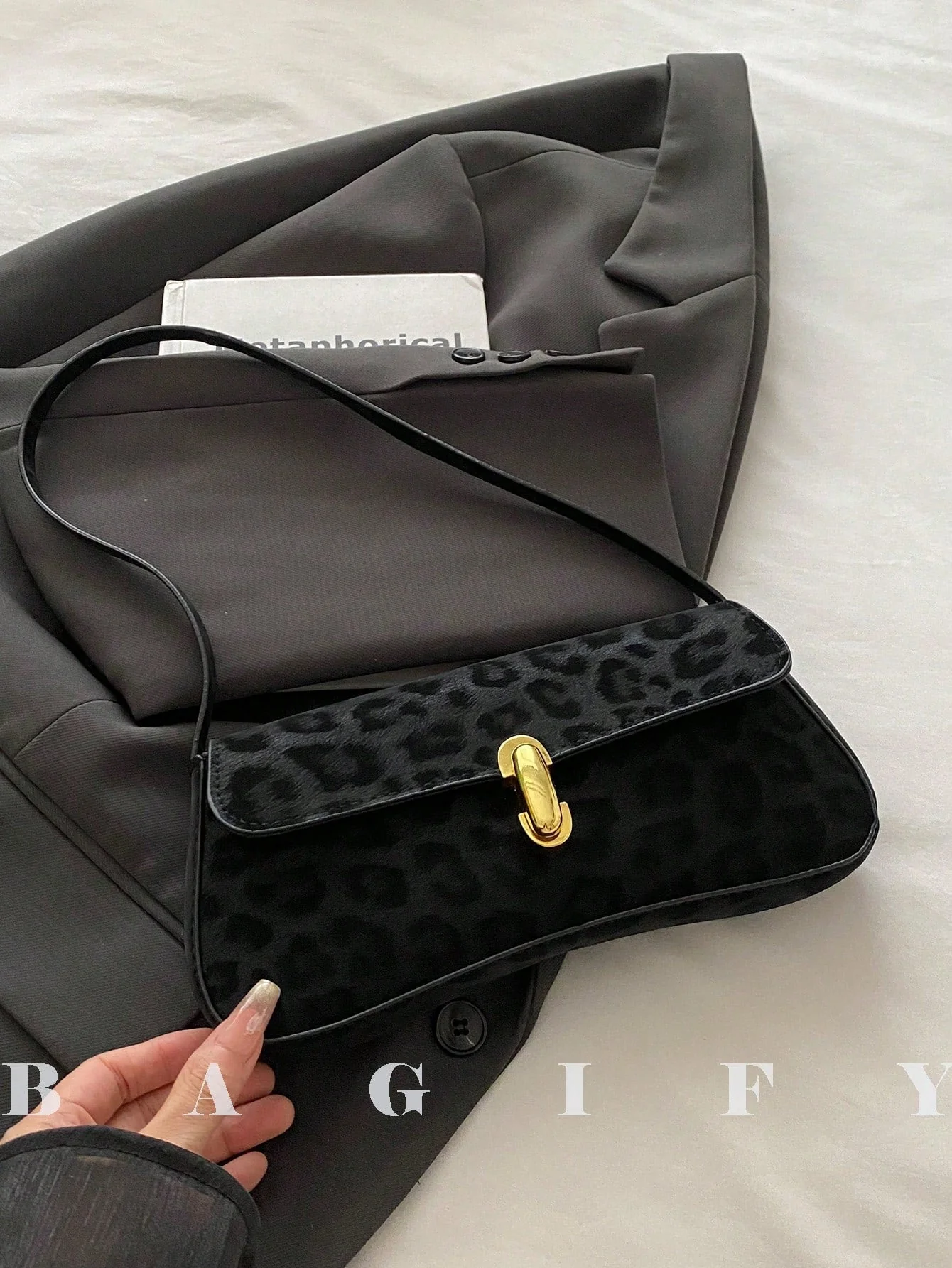 Women's Retro Faux Leather Flap Underarm Shoulder Bag, Suitable For Dates, Outings, Parties And Other Occasions FD - Image 7