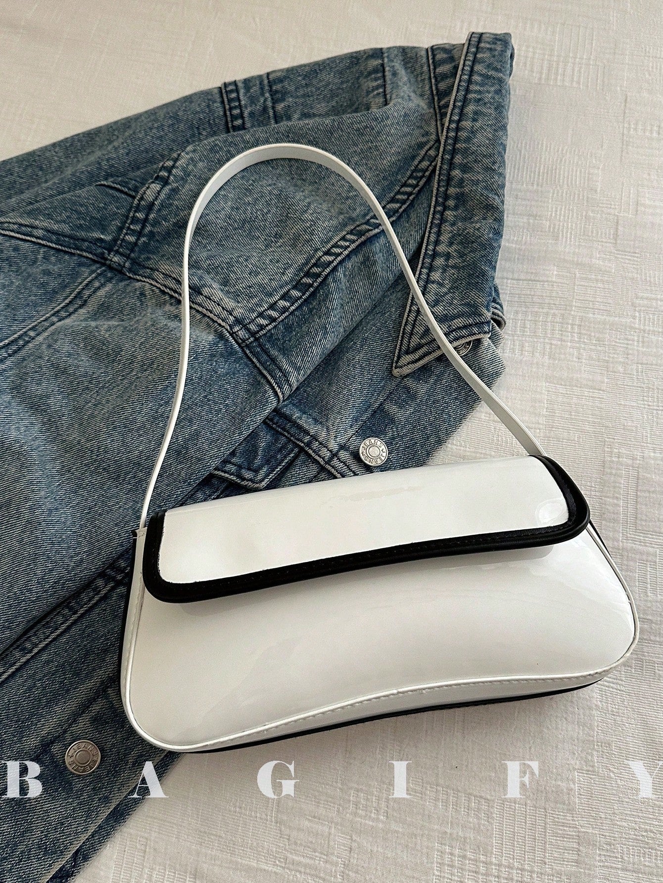 Women's Retro Faux Leather Flap Underarm Shoulder Bag, Suitable For Dates, Outings, Parties And Other Occasions FD - Image 9