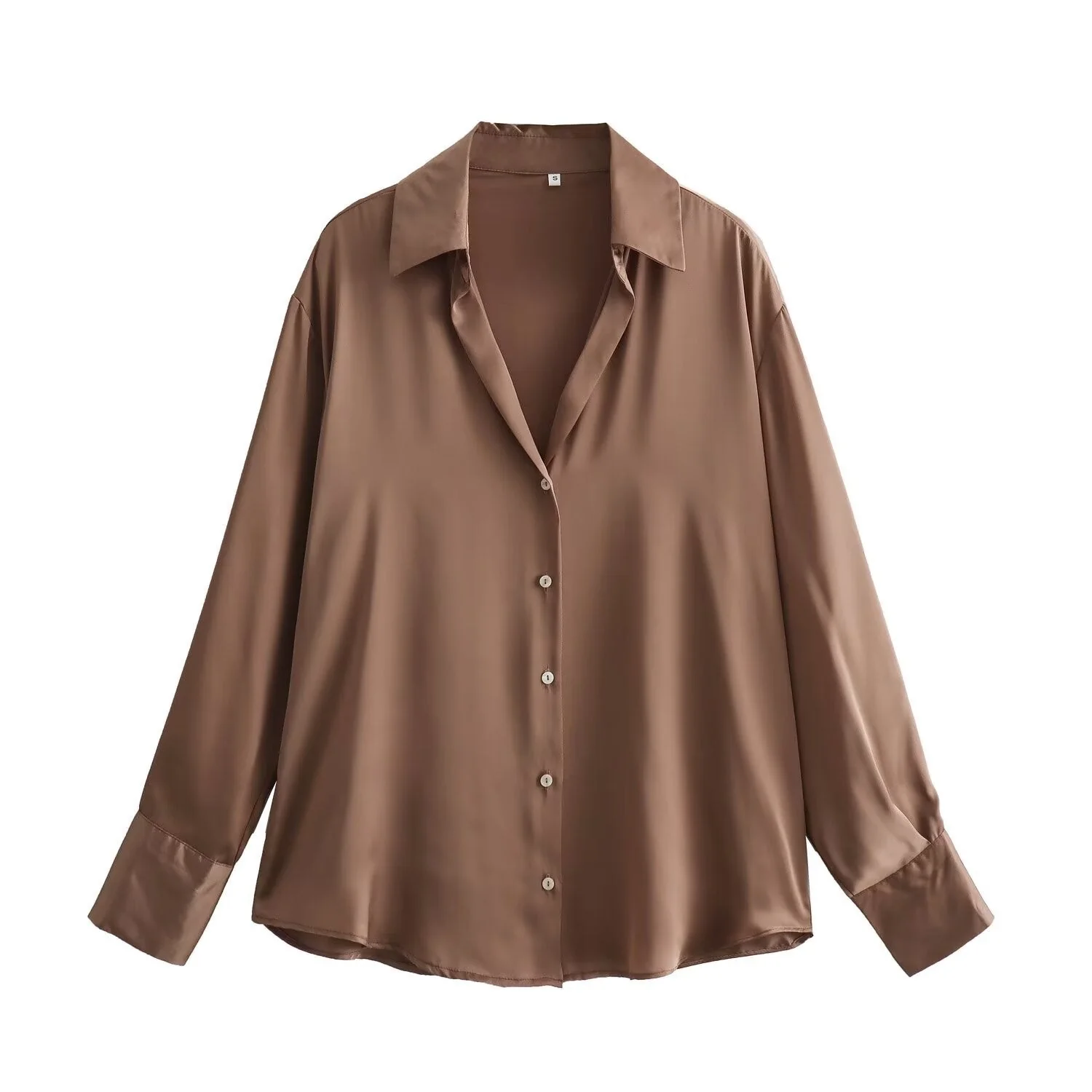 Women's Silk Satin Shirt - 20 Colors - Image 10