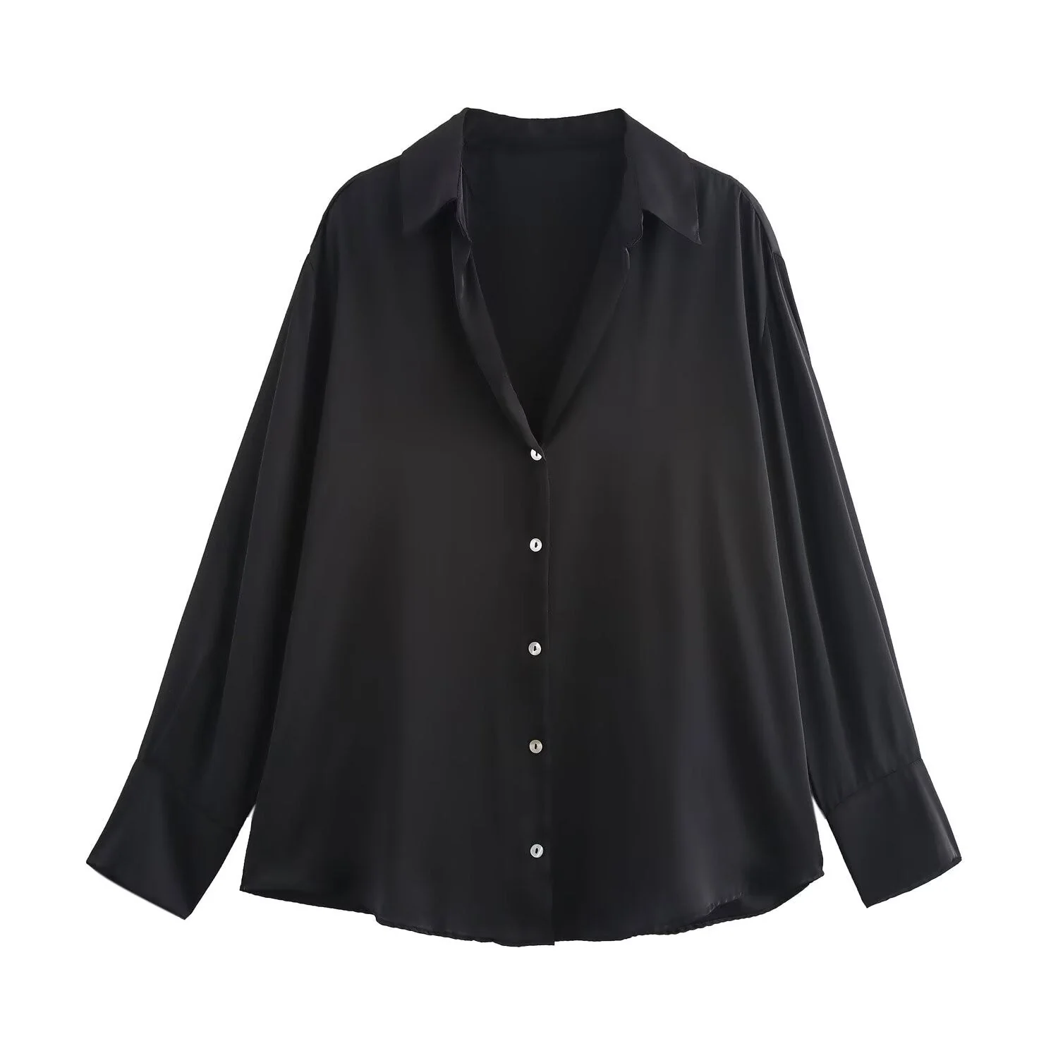 Women's Silk Satin Shirt - 20 Colors - Image 14