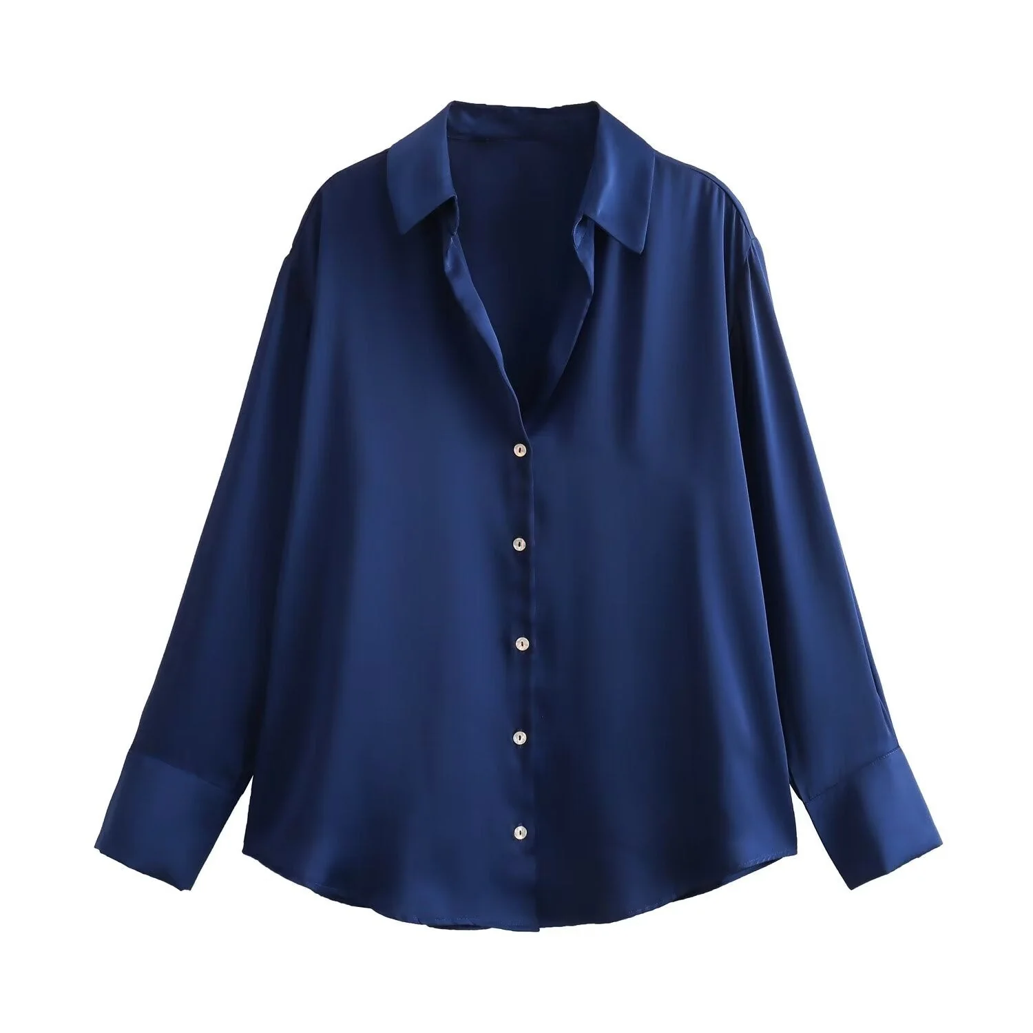 Women's Silk Satin Shirt - 20 Colors - Image 16