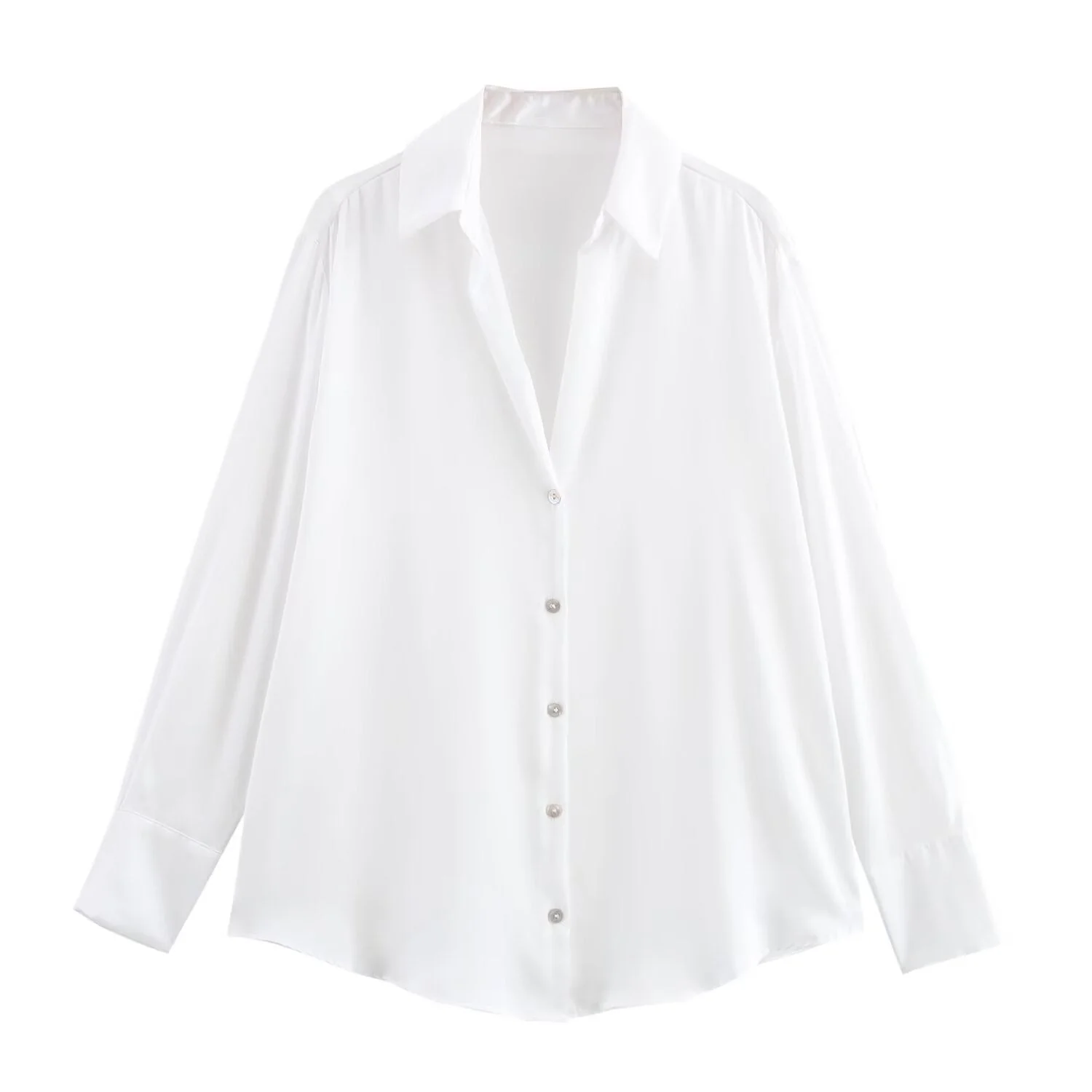 Women's Silk Satin Shirt - 20 Colors - Image 5