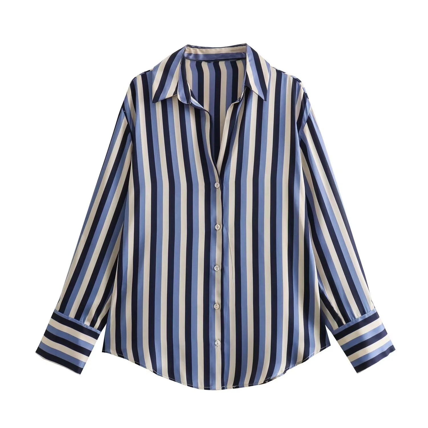 Women's Silk Satin Shirt - 20 Colors - Image 7