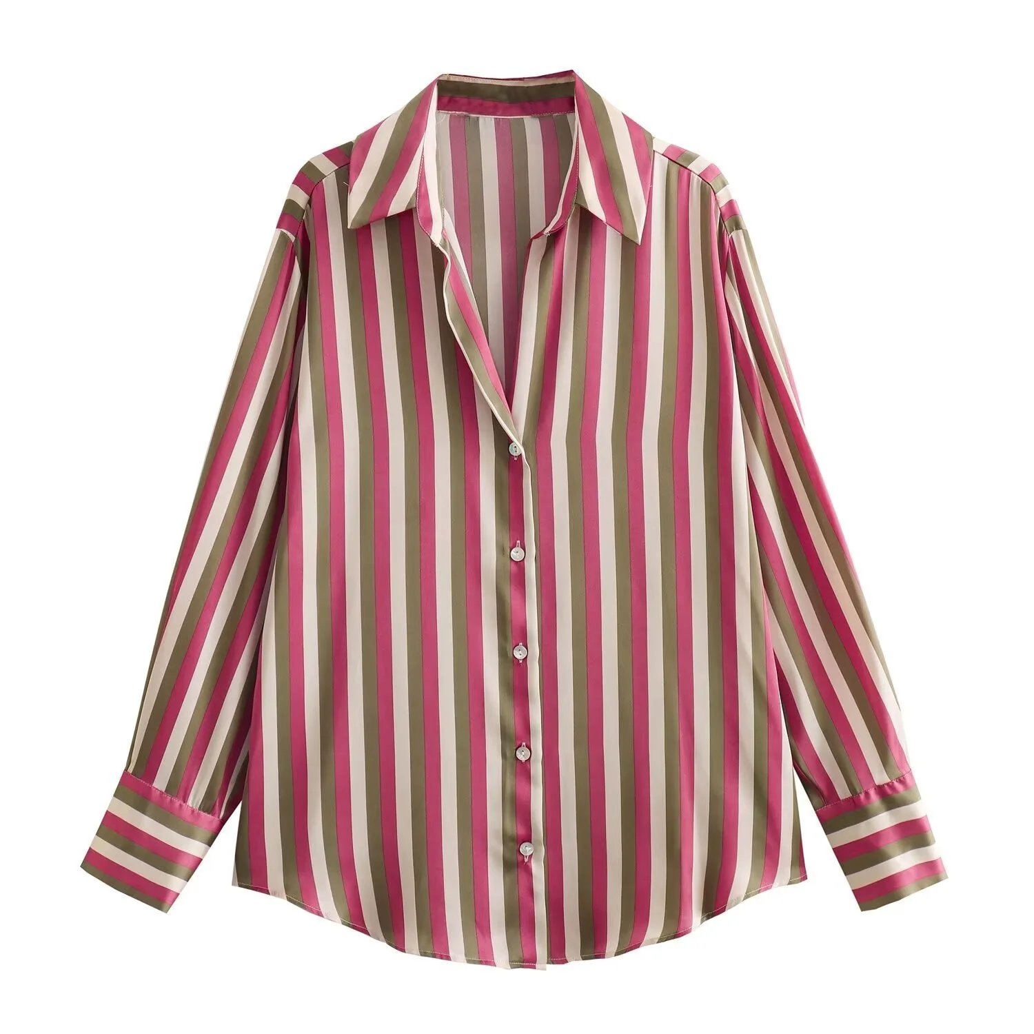 Women's Silk Satin Shirt - 20 Colors - Image 8