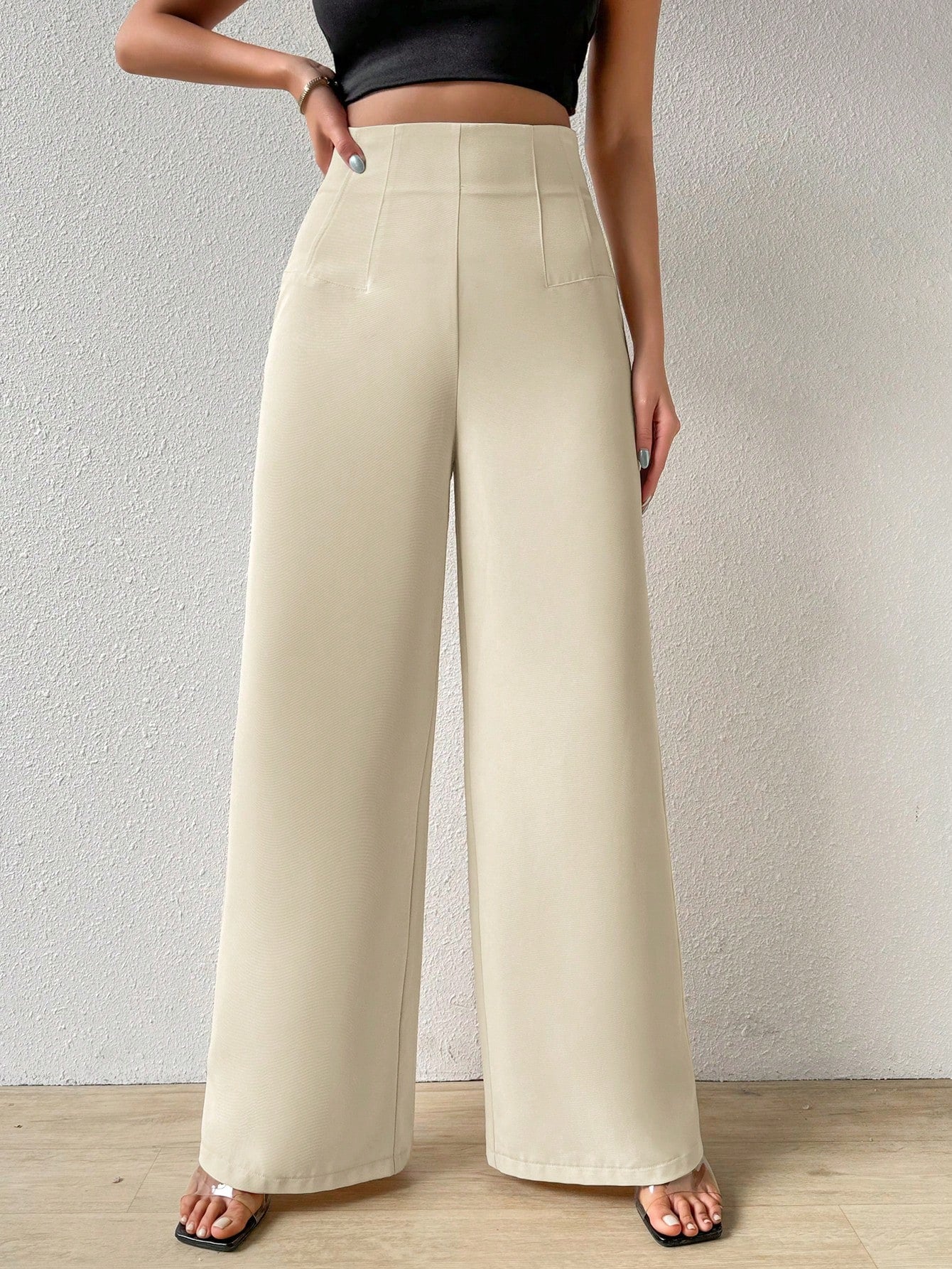 Women's Simple Casual Elegant Resort & Commute Abstract Print High Waist Wide Leg Pants Baggy Women Pants