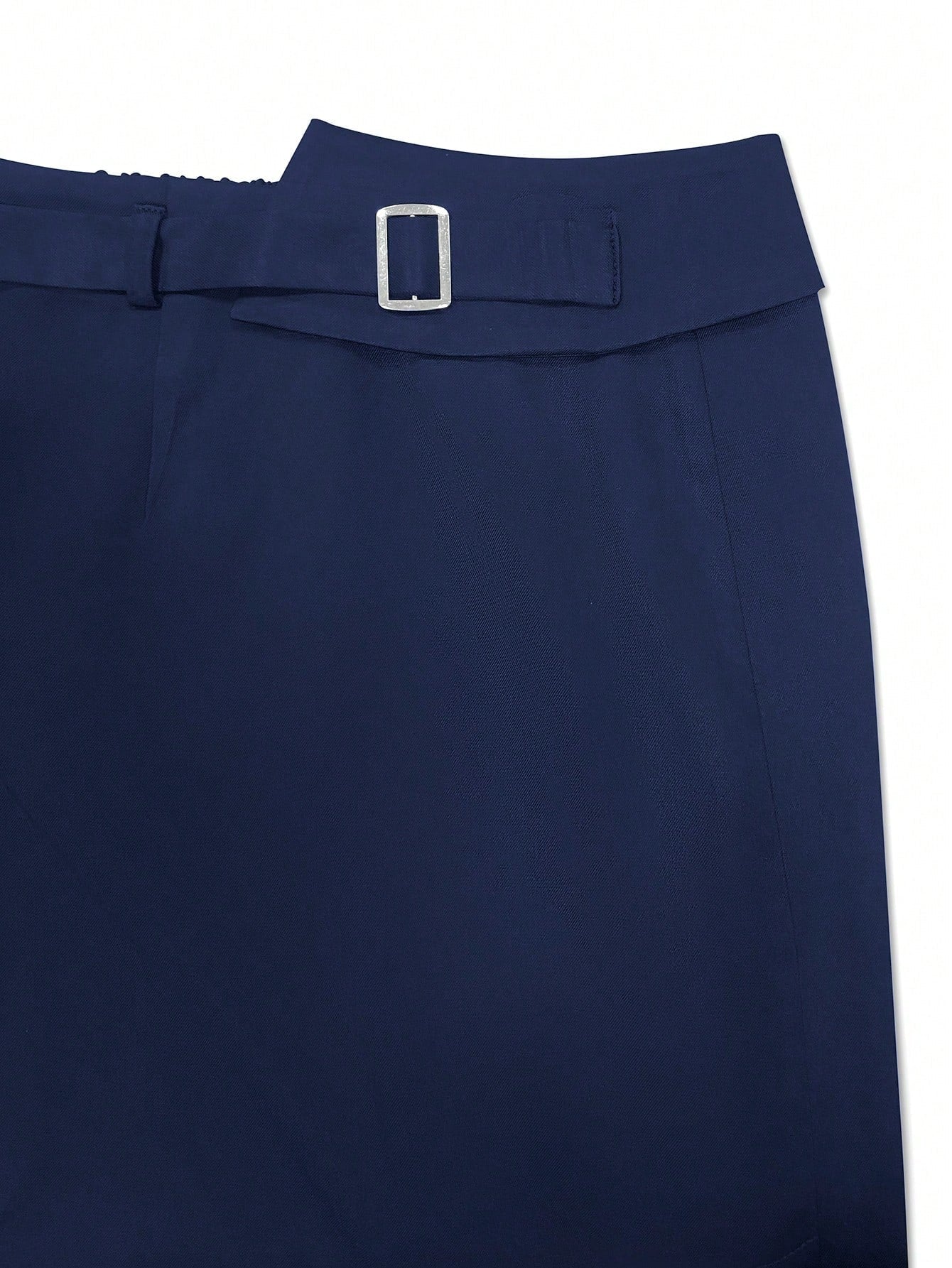 Women's Solid Color Belted Maxi Elegant Skirt FD - Image 5