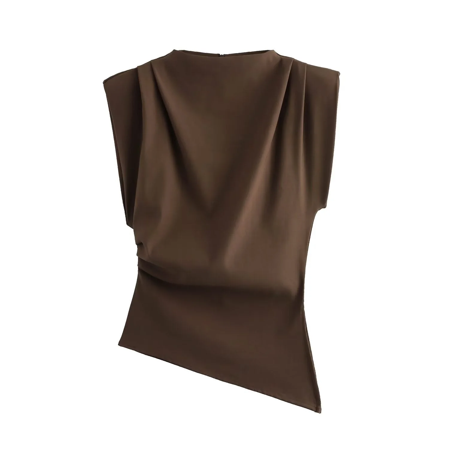 Women's Structured Shoulder Pleated Top - Image 6