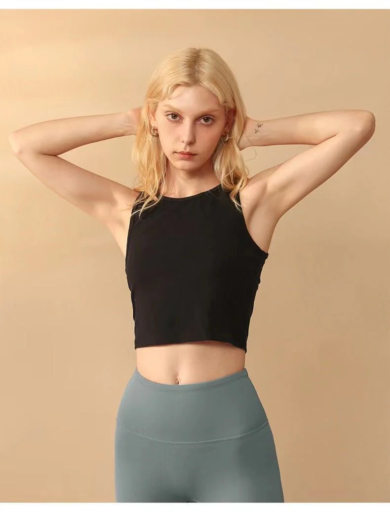 Women's summer cami bm style high waist slim fit short sleeveless bottoming female - Image 14
