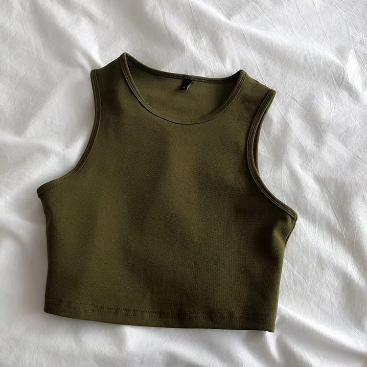 Women's summer cami bm style high waist slim fit short sleeveless bottoming female - Image 4