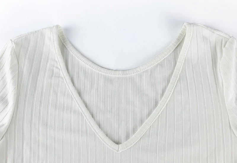 Women's sxy slim V-neck solid color long-sleeved jumpsuit - Image 14