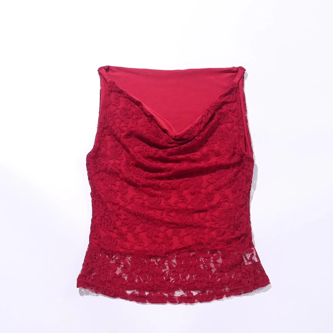 Women's Twist Knot Convertible Lace Bardot Top - Image 3