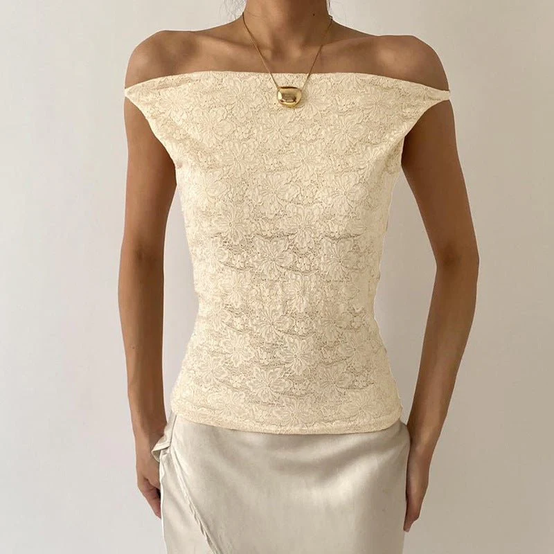 Women's Twist Knot Convertible Lace Bardot Top - Image 4