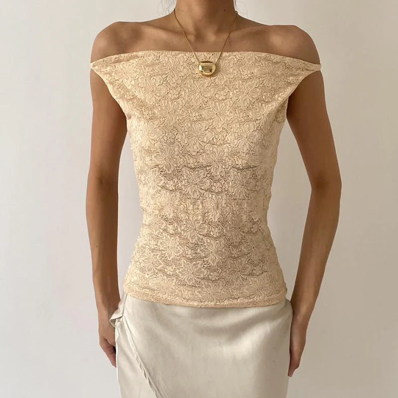 Women's Twist Knot Convertible Lace Bardot Top - Image 8